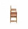 Msh-Wg015 Wooden Garden Bench 3 Seats Classic Slatted Design Striped