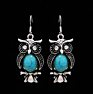 Owl Necklace Quick Jewelry Set Turquoise Sweater Earrings