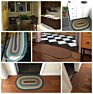 Traditional Hand Made Braided Carpet Rugs in Shandong Sell Natural Oval Shape Coloful Braided Rug