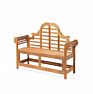Msh-Wg015 Wooden Garden Bench 3 Seats Classic Slatted Design Striped