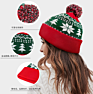 Warmth Acrylic Knitted Adult Jacquard Snowflake Ball Christmas Beanies Hat