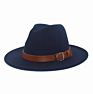 Fedora Hat Ladies Cross-Border Warm Woolen Fedora Hat for Men and Women Woolen Horse Hats