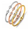 Twisted 316L Stainless Steel Cable Cuff Bangle Bracelet for Women Men Silver Chain Cable Wire Bracelets Bangle