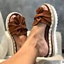 Women Sandals Platform Shoes Women Ladies Bow Slipper Indoor Outdoor Flip-Flops Beach Shoes Female Slippers