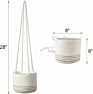 Cotton Rope Hanging Planter Woven Plant Basket Indoor Pot Macrame Plant Hangers Modern Storage Organizer Home Decor