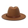 Fedora Hat Ladies Cross-Border Warm Woolen Fedora Hat for Men and Women Woolen Horse Hats