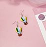Creative Cute Simulation Fruits Dangle Drop Earrings Sets Statement Handmade Lemon Strawberry Hoop Earrings for Women Girls Jewe