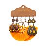 Stainless Steel Ethnic Earrings Woman Colorful Retro Tassel Pendant Earrings Bohemian Jewelry Earrings