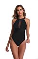 plus Size Swimsuit round Neck Printed One Piece Elegant Swimwear Mesh Halter Bikini Swimsuit