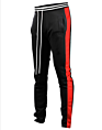 Red and White Striped Pants Elastic Waist Fitness Track Mens Drawstring Running Quick Drying Sports Trousers