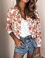 10 Colors Floral Print Spring Women's Bomber Jackets plus Size Short Female Coat Zipper Outwear Long Sleeve Womens Jacket