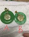 Luxury Jewelry Peace Buckle Pendant Colorful Jade round Pendant Peace Sign Charms Necklace Women Charm