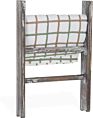 Brown Torched Countertop Storage 16 Inch Kitchen Rack Home Decortion Rustic Wood Ladder Towel Holder