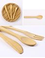 Reusable Wooden Cutlery Spoons Fork Knife for Desserts Eco-Friendly Wooden Cutlery Biodegradable
