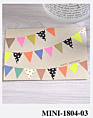 Korean Style Small Business Greeting Cards Simple Geometric Thank You Gift Card Mini Heart Shaped Birthday Card