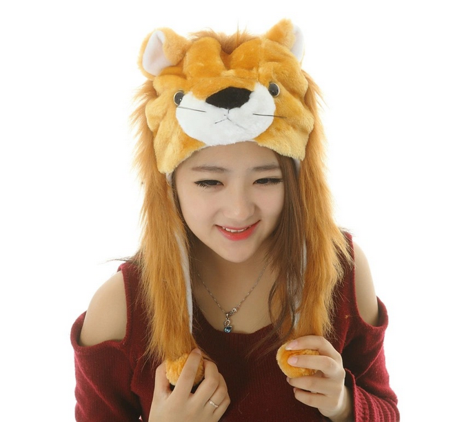 Kids Winter Animal Hat lion