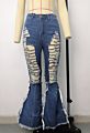 Denim Trousers Flare Pants Wide Leg Women High Bell Bottoms Jeans