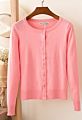 Womens Casual Knit Basic Solid Crew Neck Loose Thin Button Closure Long Sleeves Sweater Cardigan Coat Shawl Jumper