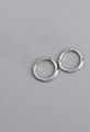 Simple Geometric Hoop Jewelry 925 Sterling Silver Gold Color Circle Huggie Earrings for Women