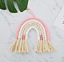 Nordic Hand-Woven Macrame Tapestry Wall Hanging Pendant Kids Room Nursery Color Decoration Home Ornament