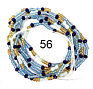 Gaby Cotton String Waist Chain Tie on 45 Inch Belly Chian Waist Beads for Women Body Jewelry