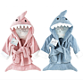 100% Cotton Terry Shark Hooded Bathrobe Children for Babies