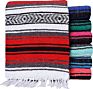 Home Decor Soft Woven Designs Mexican Yoga Blanket Colorful Studio Falsa Mexican Blanket