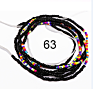 Gaby Cotton String Waist Chain Tie on 45 Inch Belly Chian Waist Beads for Women Body Jewelry