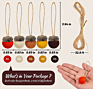 30Pcs Felt Acorn Ornaments Wool Felted with 32.8 Feet Rope for Fall Thanksgiving Christmas Tree Mantel Wall Home Vintage De