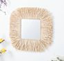 Luxury Boho Bathroom Handmade Rattan Wall Hanging Mirror Home Decoration