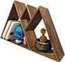 Mountain Hanging Decor for Wall or Table Top Rustic Wood Triangle Shelves Floating Shelf Home Decor