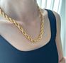 Thick Rope Gold Chain Twist Necklace Rope Necklace