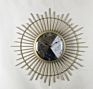 Large Golden Molding Metal Sun Wall Clock