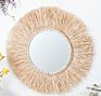 Luxury Boho Bathroom Handmade Rattan Wall Hanging Mirror Home Decoration