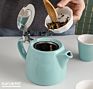Nordic Style Ceramic Tea Pot Stainless Coffee Strainer English Coffee Pot with Stainless Steel Lid
