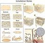 Wedding Decorations Card Box and Guest Book Roses Wooden Card Holder Money Box Security Heart Lock Rustic Supplies Wooden Box