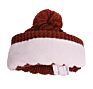 York Hats Women Knitted Acrylic with Ear Warm Lining with Pom Pom Beanies