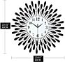 Metal 23.6 Inch Black Drop Wall Clock 3D Non-Ticking Silent Quartz Clocks
