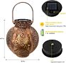 Solar Lanterns Outdoor Waterproof Hanging Retro Metal Led Decorative Modern Solar Garden Lights