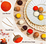 30Pcs Felt Acorn Ornaments Wool Felted with 32.8 Feet Rope for Fall Thanksgiving Christmas Tree Mantel Wall Home Vintage De