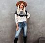 European and American Retro Tassel High Neck Sweater Women's Pullover Chunky Sweaters