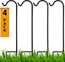 4Pack Shepherd Hook 35 Inch Solid Metal Garden Pole with Hook for Hanging String Lights Mason Jars Christmas Decoration Black