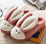 Cute Couples Warm Indoor Hair Slippers Home Plush Animal Rabbit Cartoon Slippers