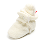 Newborn Baby Boys Girls Cozy Fleece Booties with Grippers Stay on Slipper Socks Infant Toddler Crib Shoes for Boys Girls