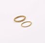 Stainless Steel Hypoallergenic Wedding Band Promise Midi Ring Tiny Ball Gold Bead Ring Stacking Beaded Ring