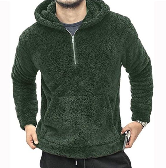 Mens Quarter Fleece Pullover Jackets Sherpa Fleece Jacket