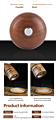 5/8/10 Inch Manual Wood Pepper Mill Pepper Spice Salt Mill Grinder