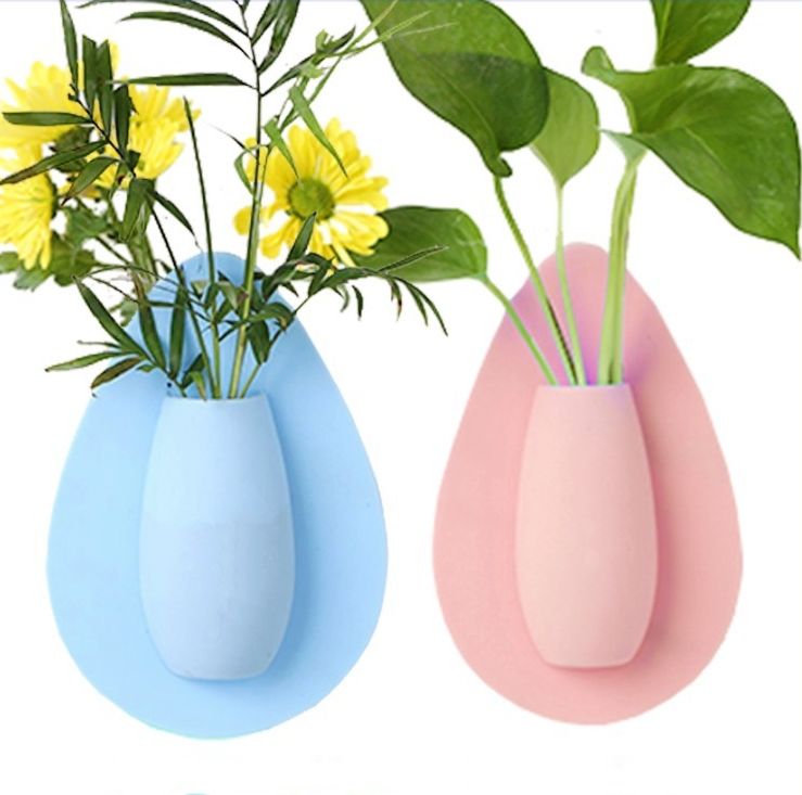 Style Magic Removable Environmental Silicone Sticky Flower Plant Vases