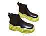Leather Rain Luxury Chunky Military Combat Cowboy Rain Designer Branded Platform Heel Ankle Women's Boots