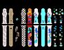 Printed Silicone Sports Band Strap for Smart Iwatch Printed Silicone Rubber Apple Watch Band